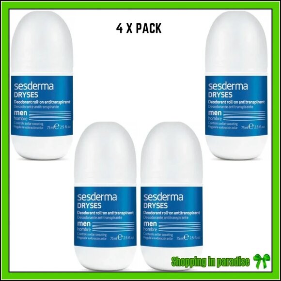 4 X Sesderms Deodorant Antitranspirant Roll-On Men 75 ml + 75 ml. Made in Spain. - Picture 1 of 1